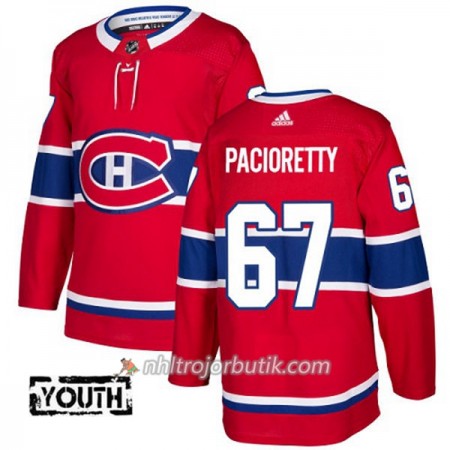 Barn Ishockey Montreal Canadiens Tröja Max Pacioretty 67 Adidas 2017-2018 Röd Authentic